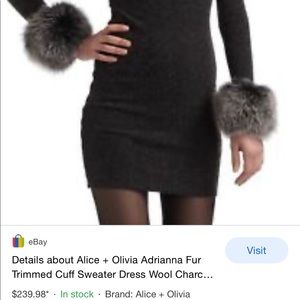 ALICE + OLIVIA MINK CUFF DRESS